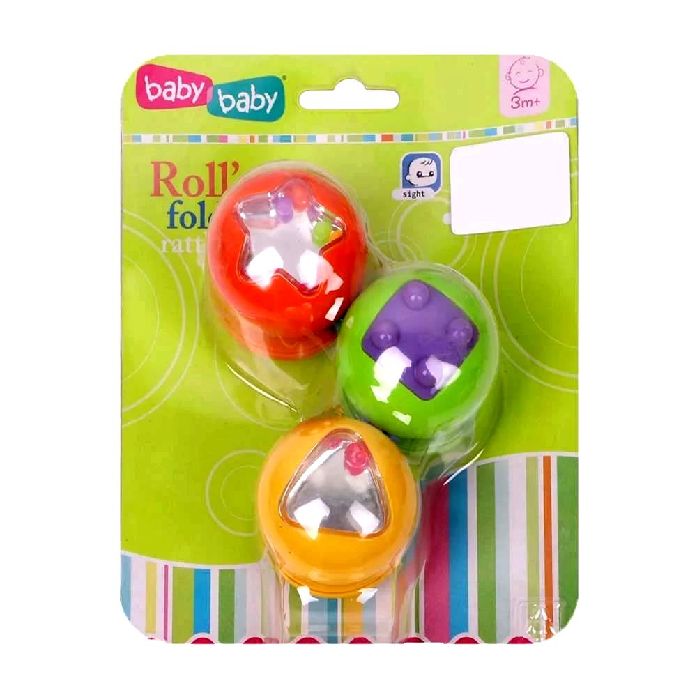 Roll & Fold Rattle Toys For Baby - Multi (073712-1)